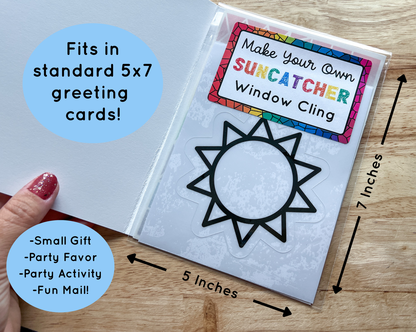Heart Suncatcher Sticker Craft Kit for Kids