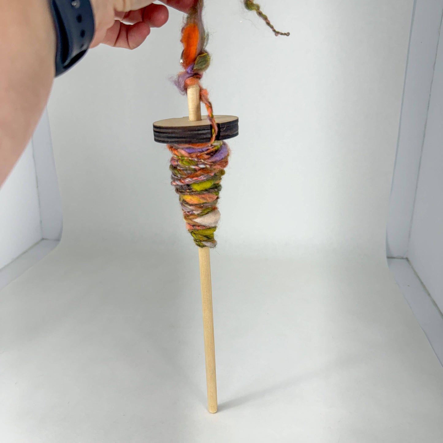 Top Whirl - Drop Spindle - Baltic Birch - Circle - 1.3 oz