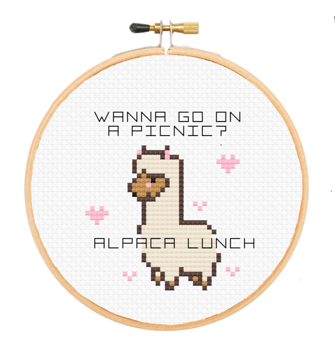 Alpaca Lunch - DIY Cross Stitch Kit