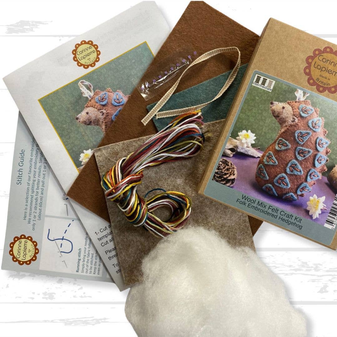 Folk Hedgehog Felt Craft Mini Kit