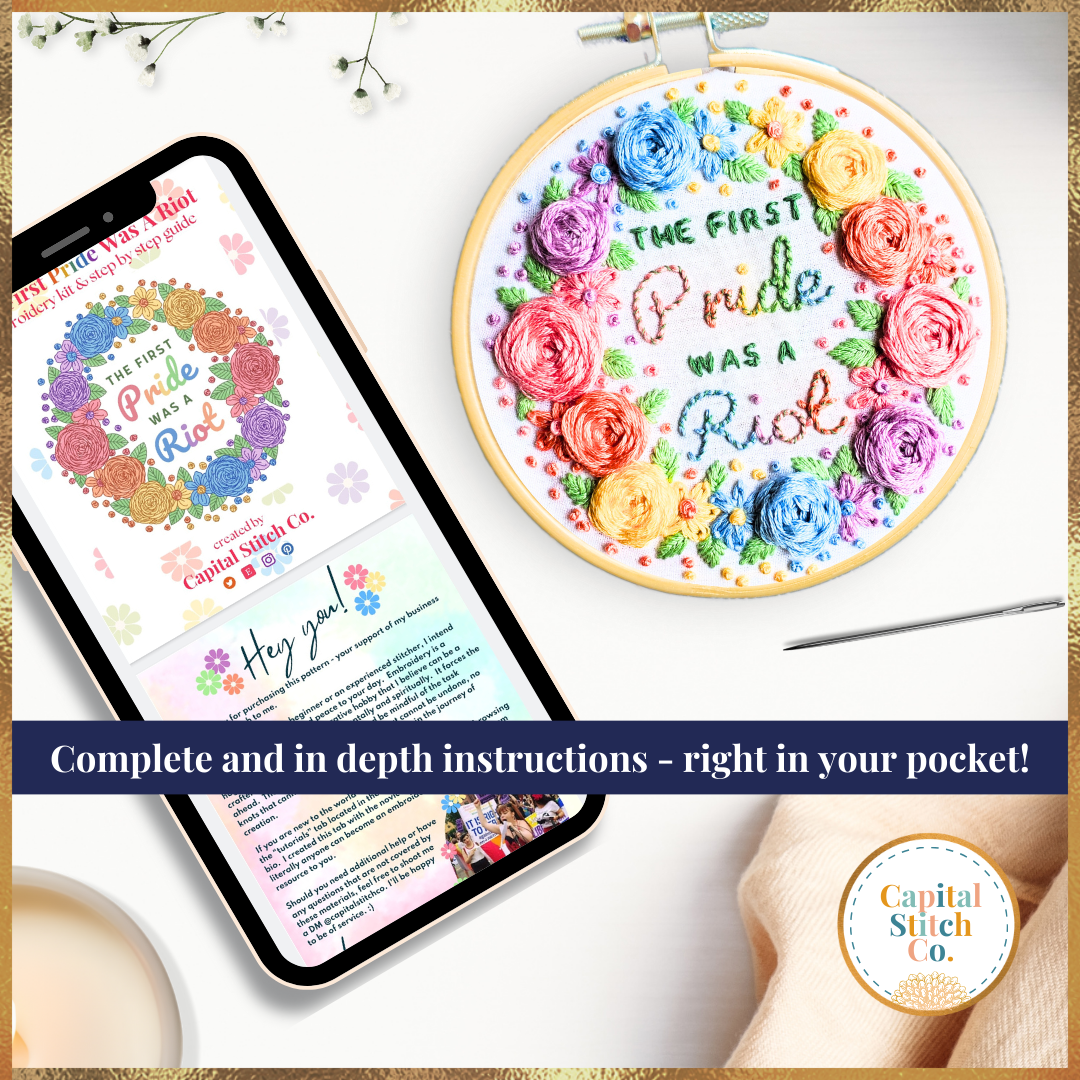 The First Pride Was a Riot DIY Embroidery Kit