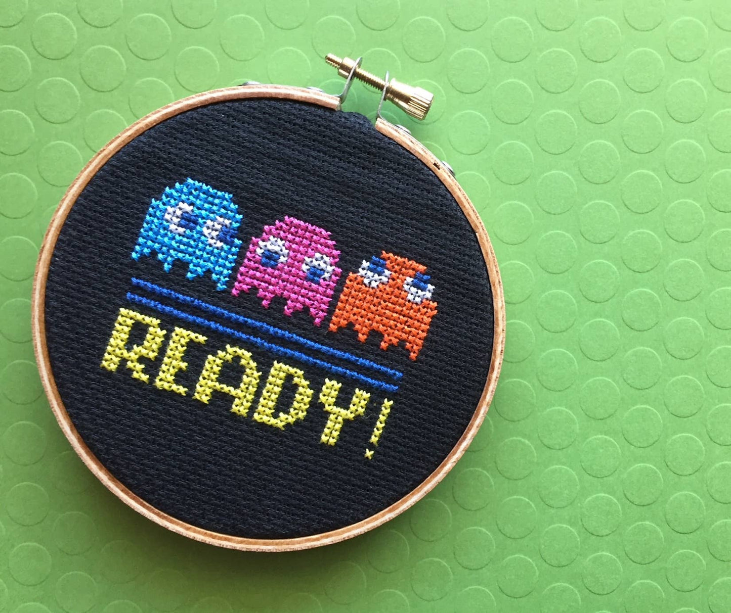 Pac Man Game Counted Cross Stitch DIY KIT
