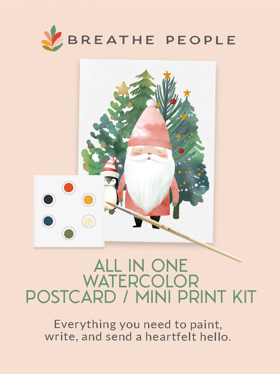 All in One Watercolor Mini Prints + Postcards: Holidays