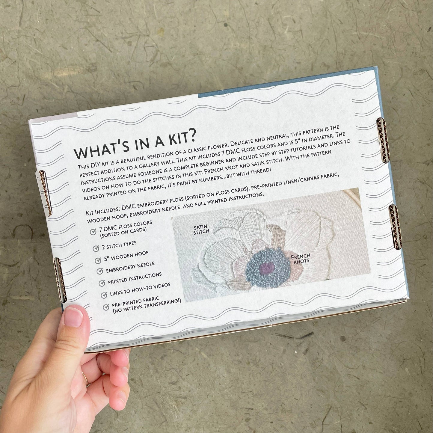 DIY Embroidery Kit - Anemone (5")