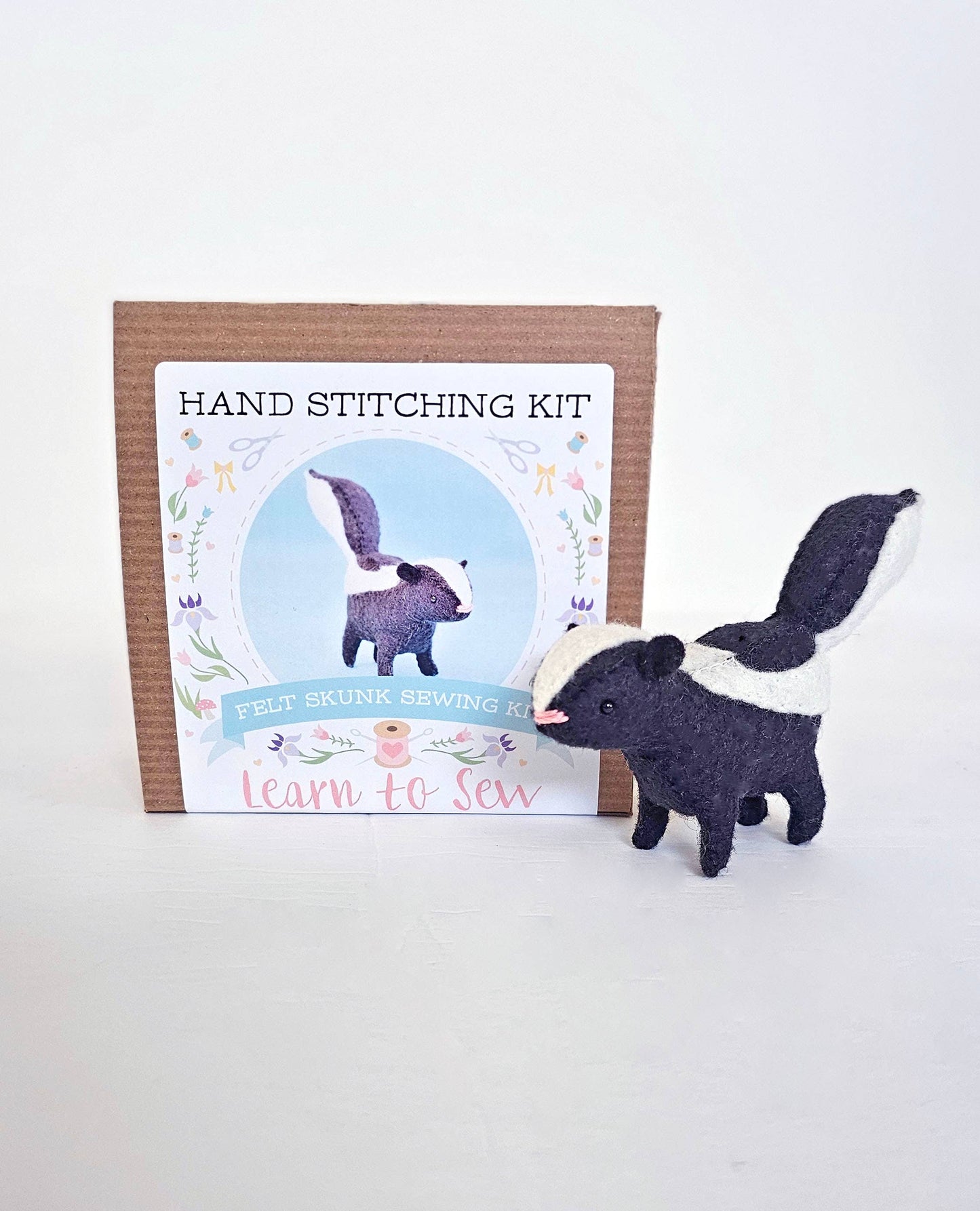 DIY Craft Kit Felt Skunk Sewing Kit