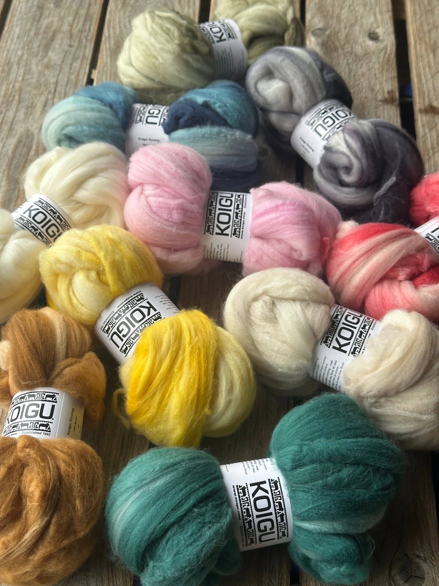 Merino Fiber - 50g Roving Bundles