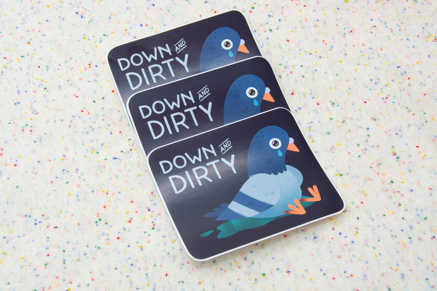 Down & Dirty Pigeon - 3" Vinyl Sticker
