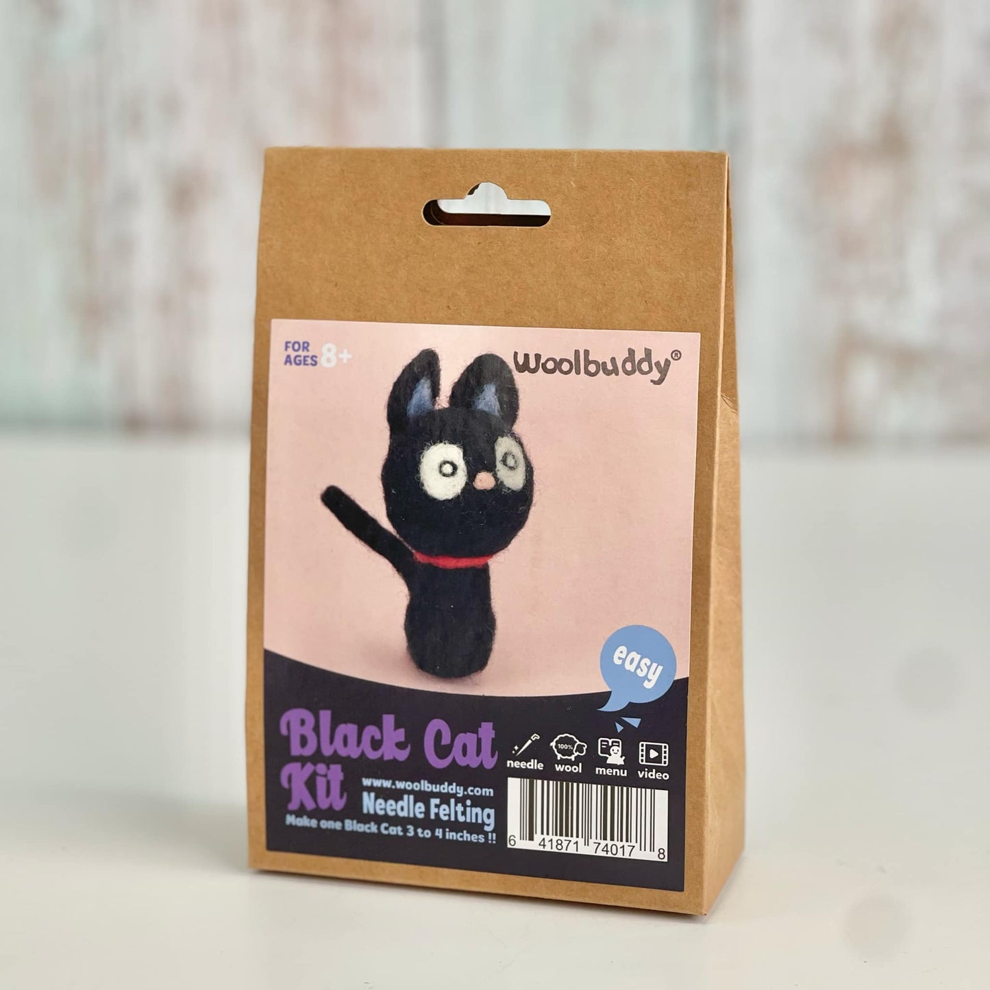 Needle Felting Black Cat Kit