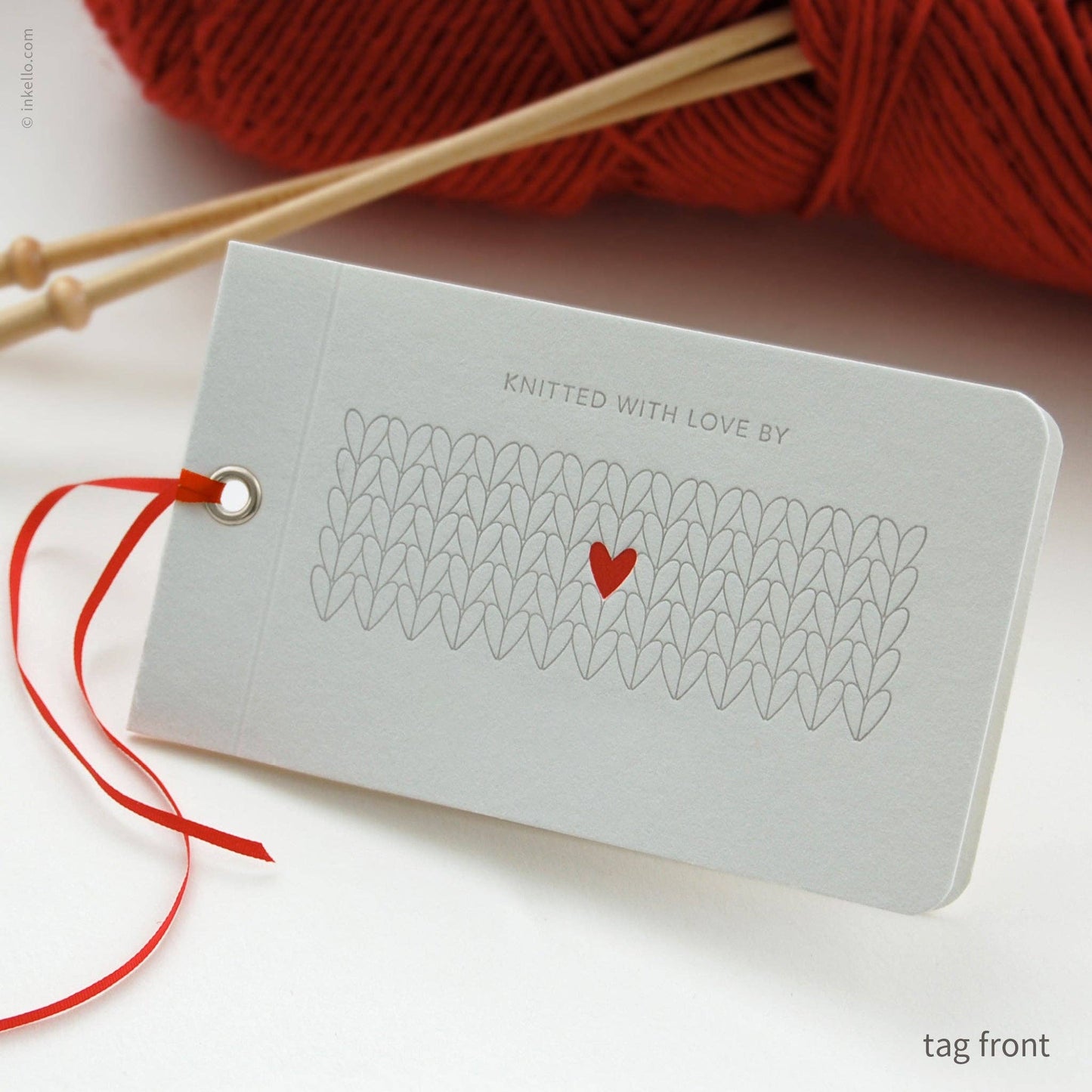 Heart Knitting Gift Tags (pack of 12)