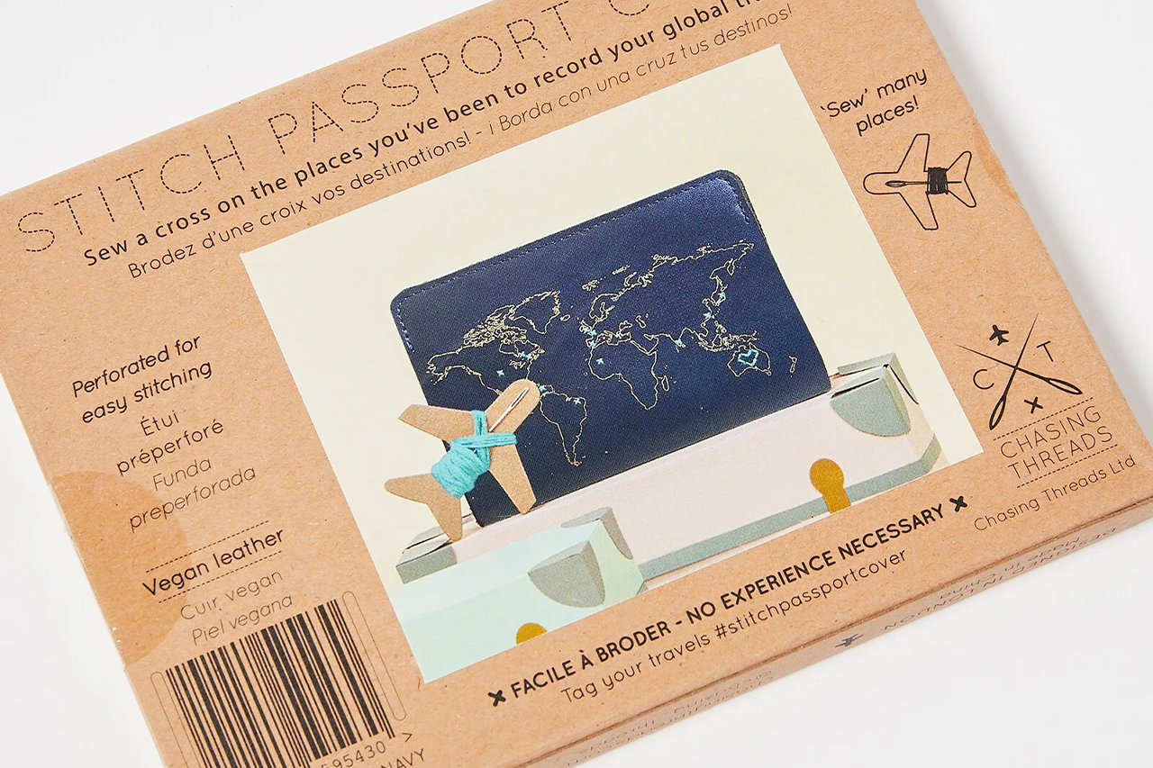 Stitch Where You've Been Passport Cover Kit - Vegan Navy