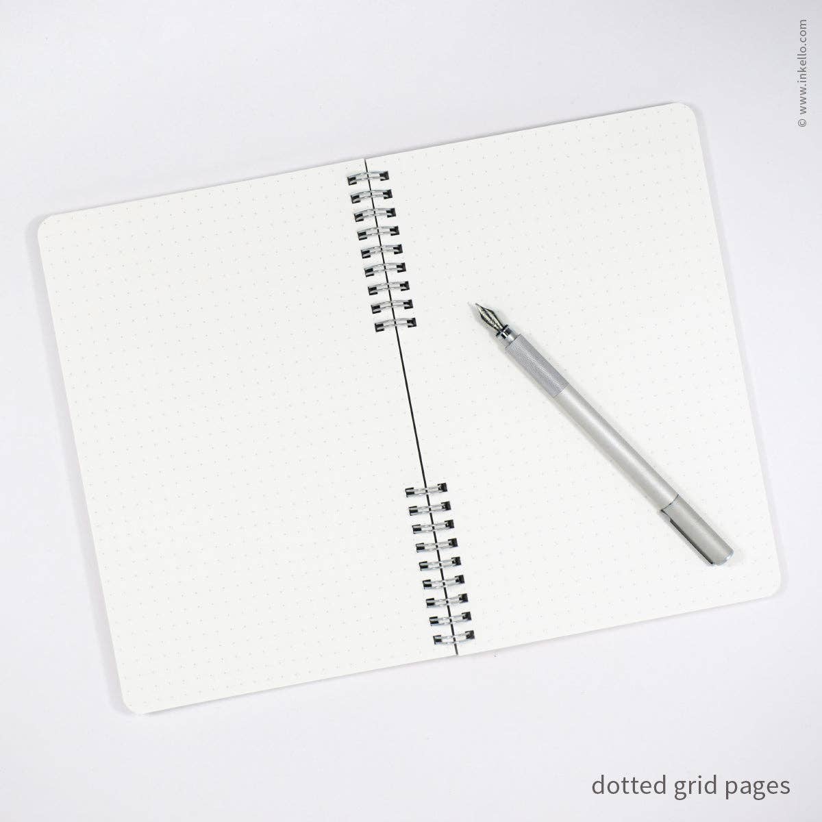Big Burst Spiral Notebook with Mulberry Cover and Silver Ink