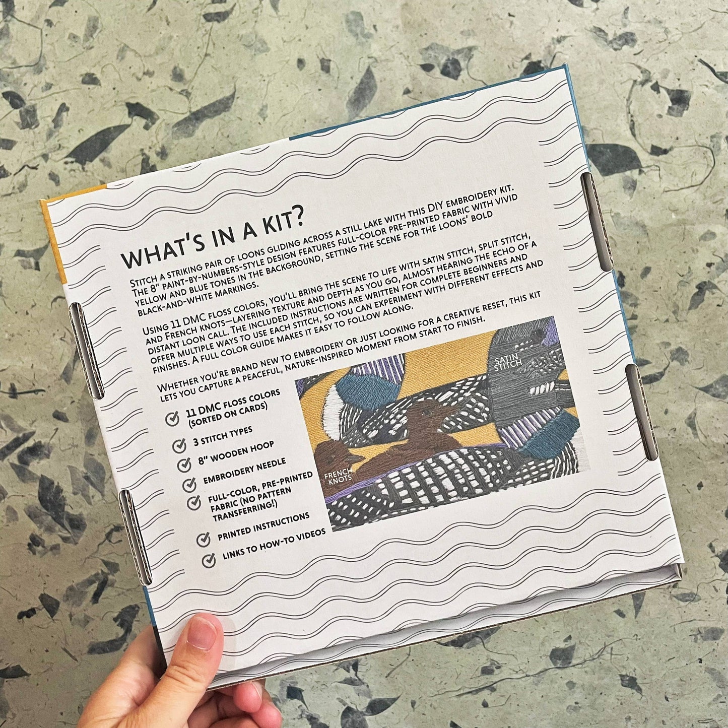 DIY Embroidery Kit - Loons (8")