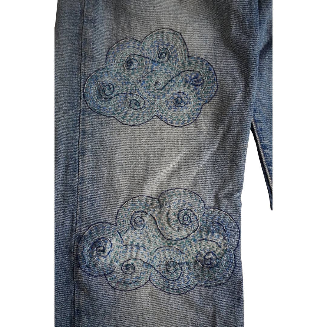 Cloudy Day- Visible Mending Stick and Stitch Embroidery Pattern