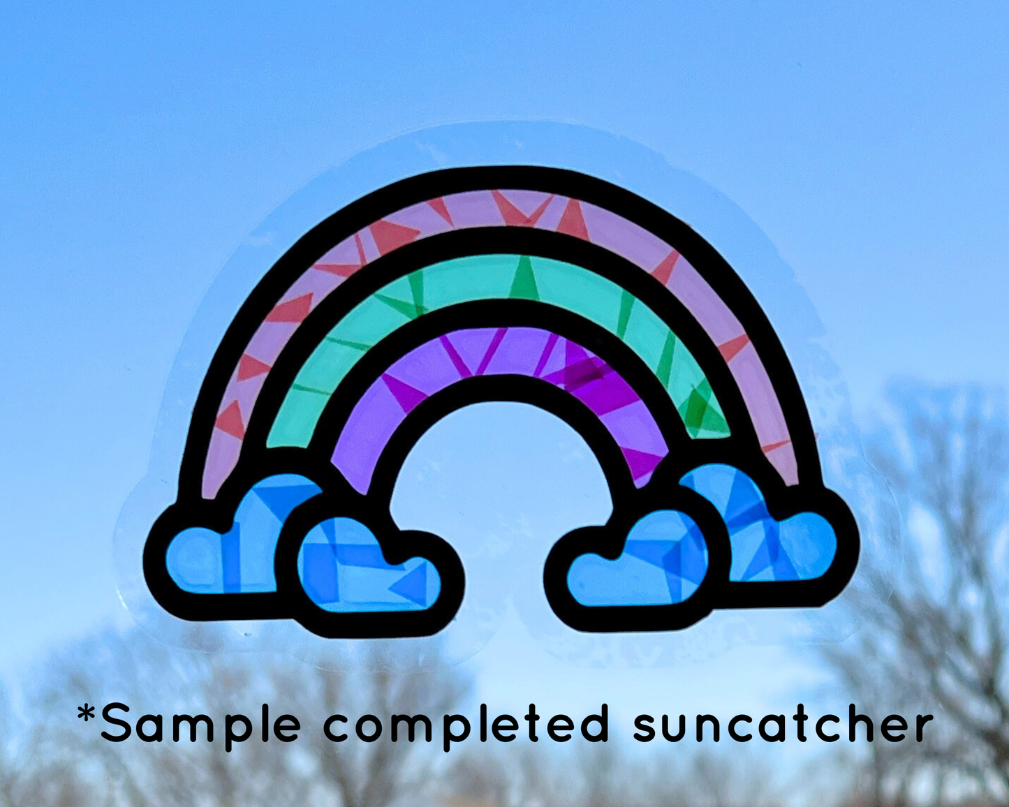 Heart Suncatcher Sticker Craft Kit for Kids