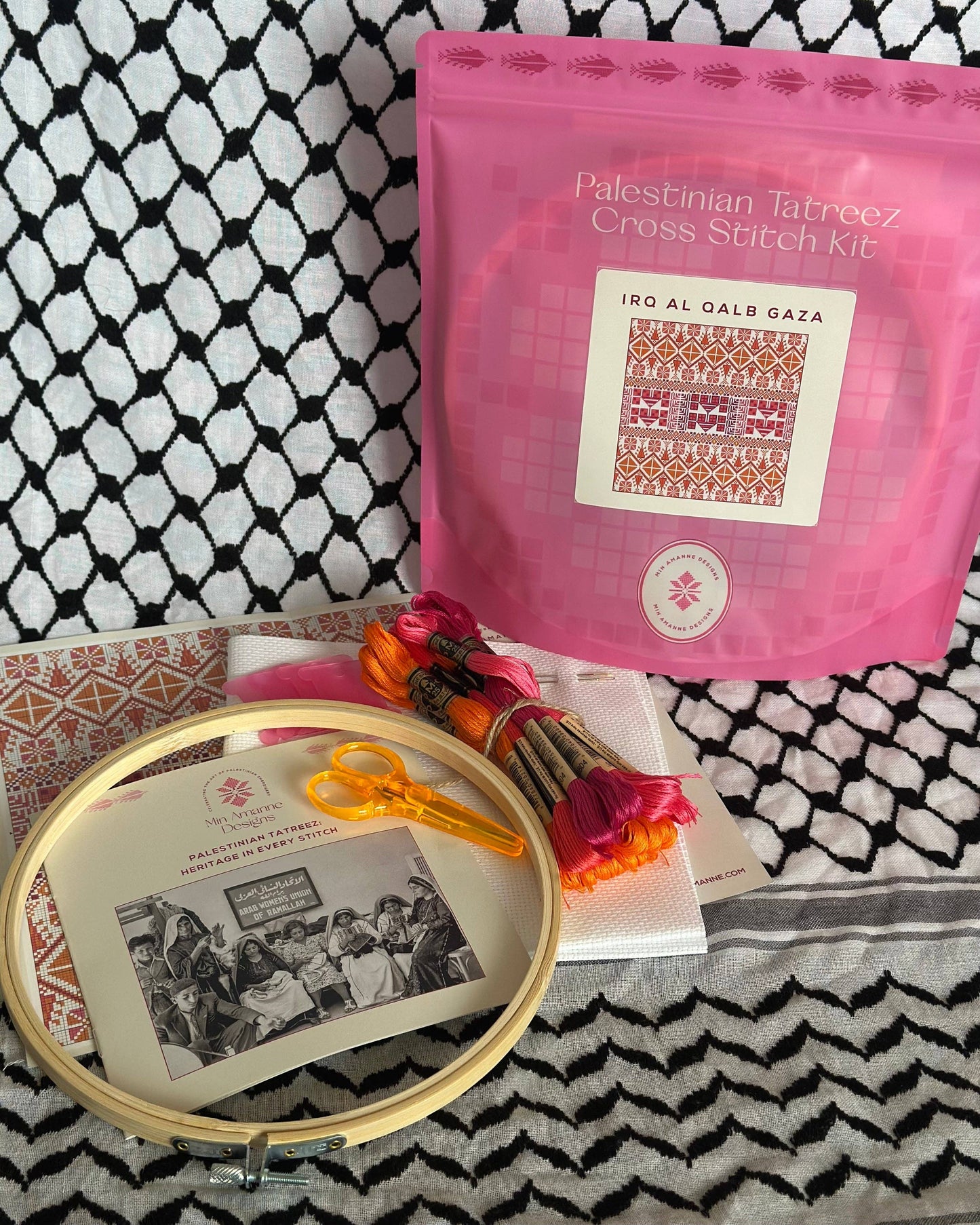 Irq Al Qalb Gaza Tatreez Cross-Stitch Kit