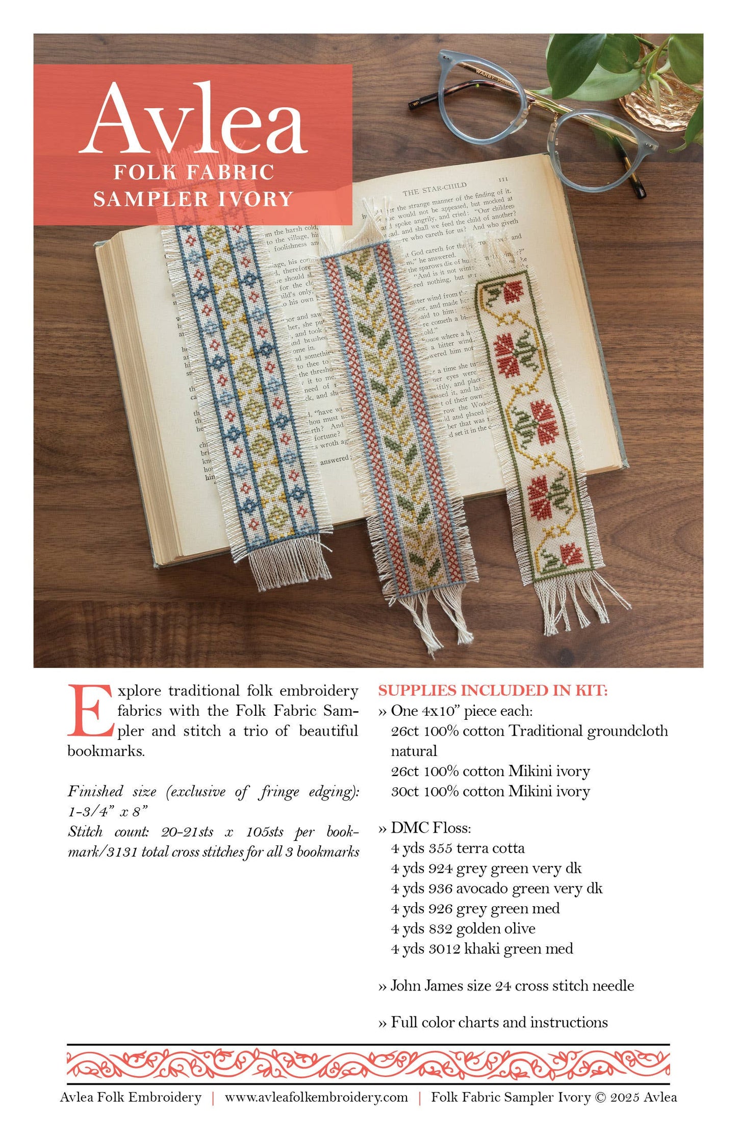 Cross stitch bookmark kit
