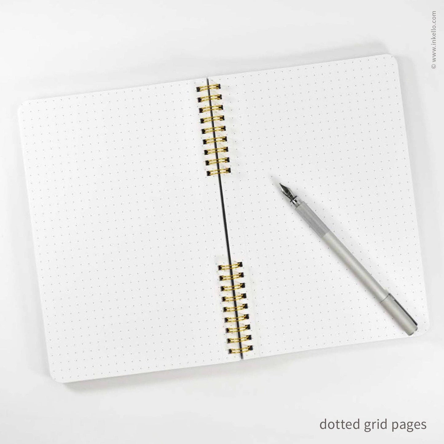 Gold Bursts Spiral Notebook with Stormy Grey Cover (#617)