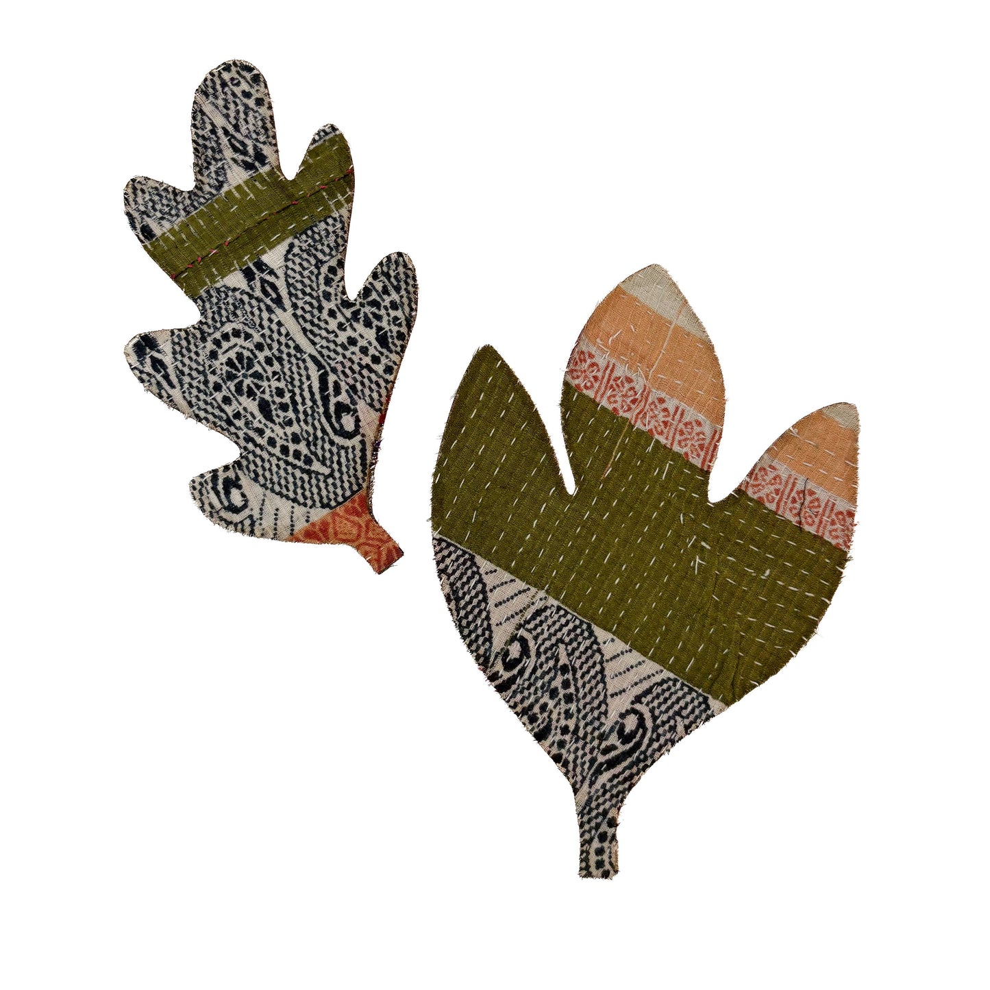 Iron-on Kantha Scrap Patches - Medium Size