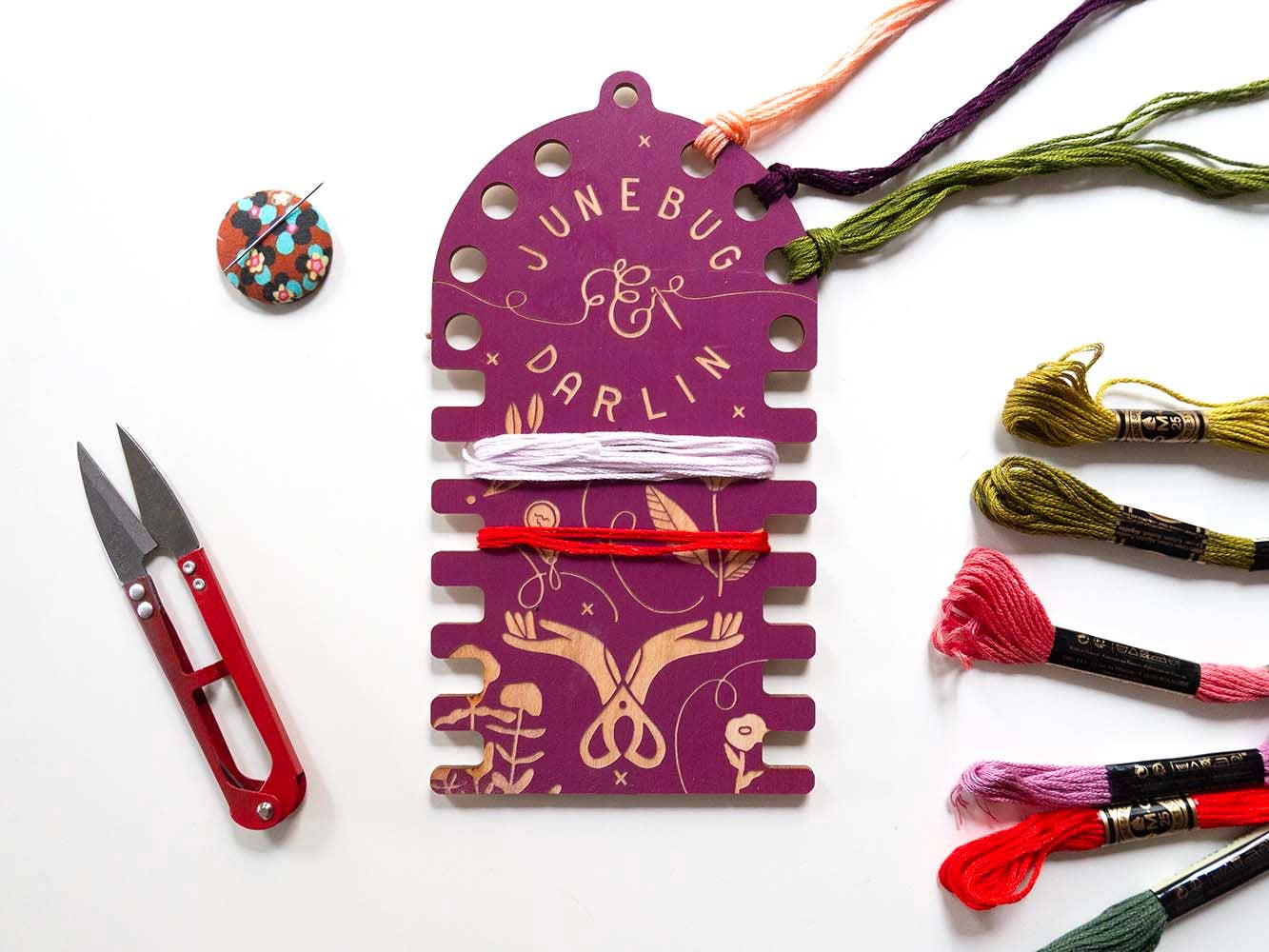 Wood Floss Organizer Duo