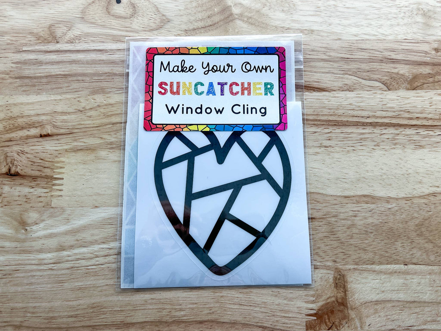 Heart Suncatcher Sticker Craft Kit for Kids