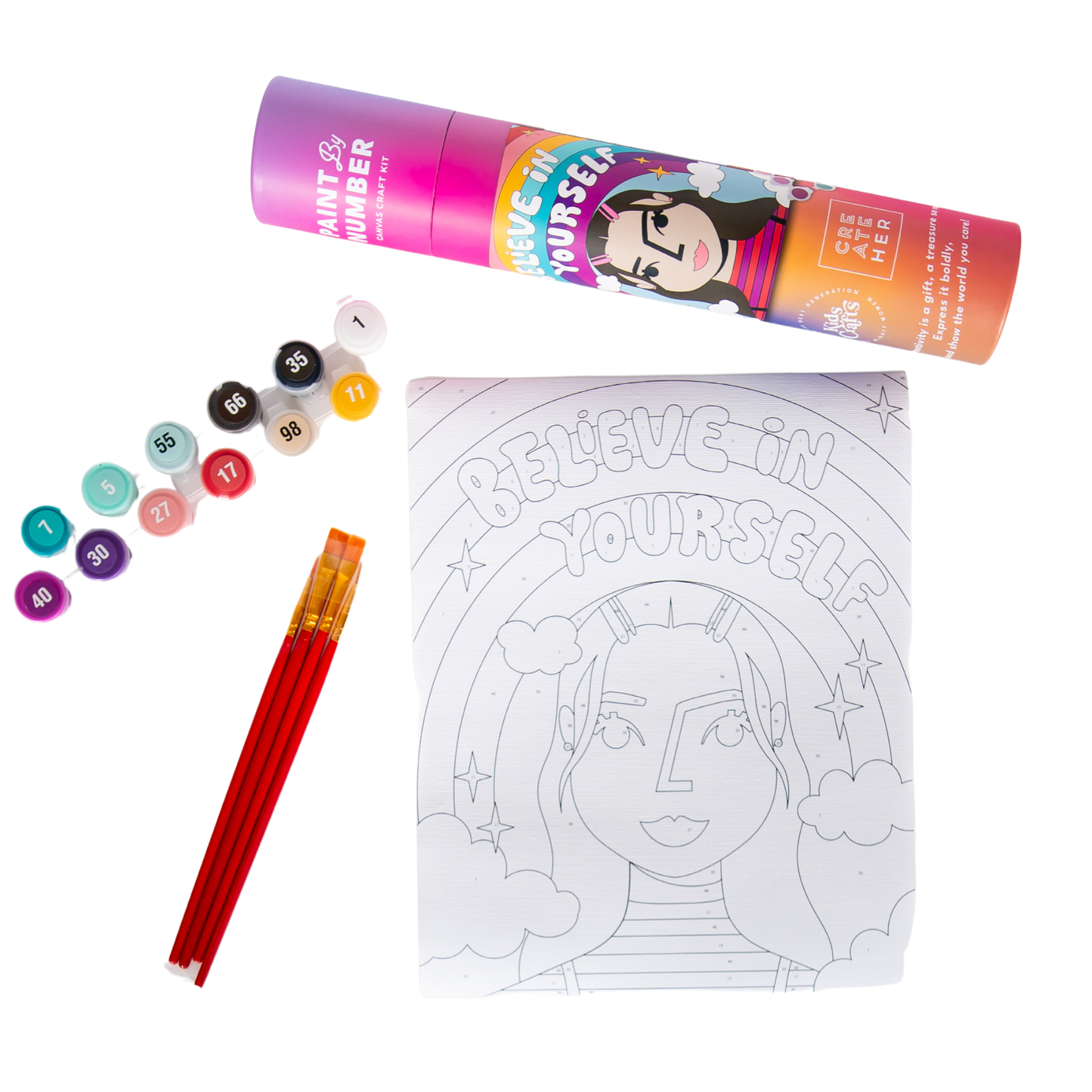 "Believe in Yourself" – Paint by Number Craft Kit