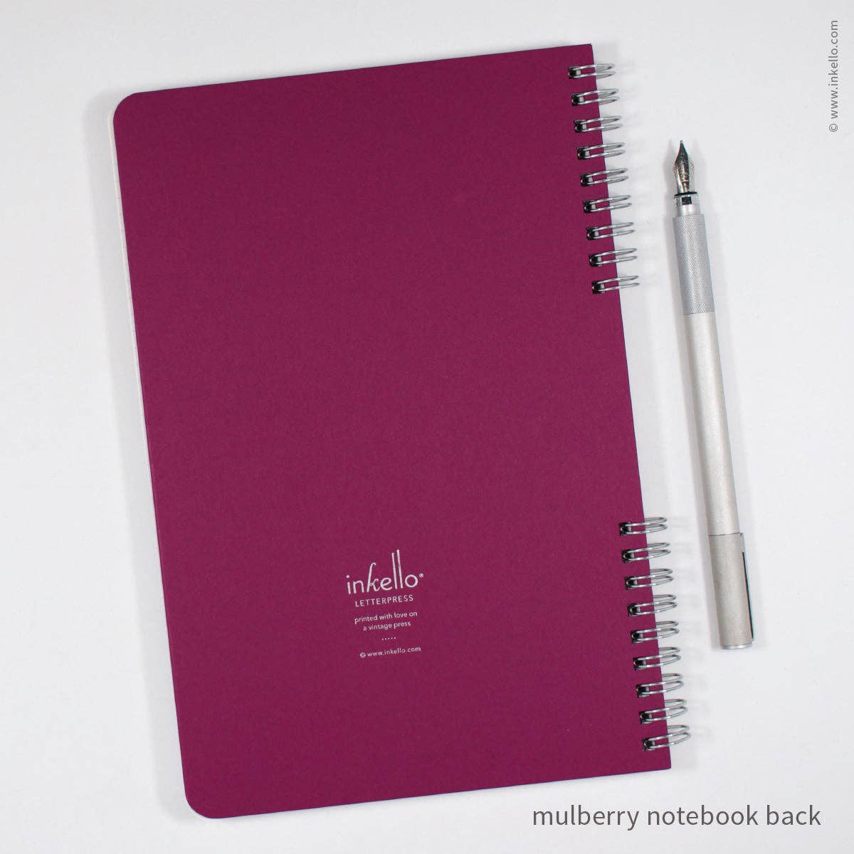 Big Burst Spiral Notebook with Mulberry Cover and Silver Ink