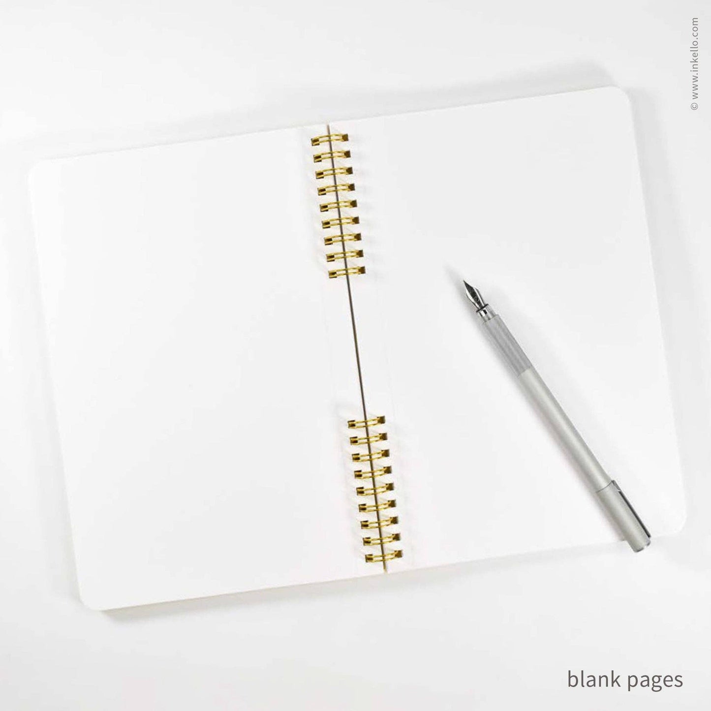 Gold Bursts Spiral Notebook with Stormy Grey Cover (#617)