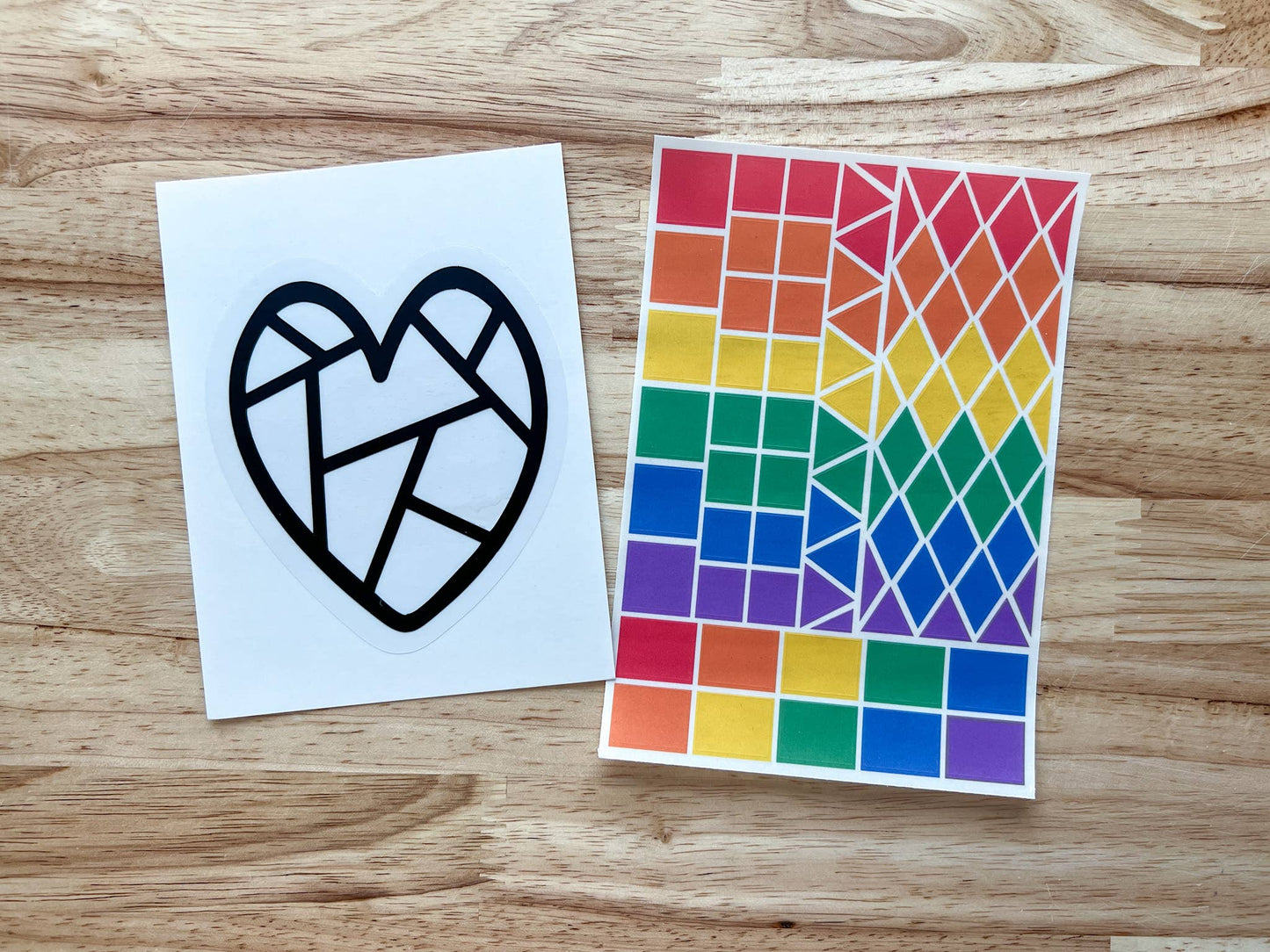 Heart Suncatcher Sticker Craft Kit for Kids