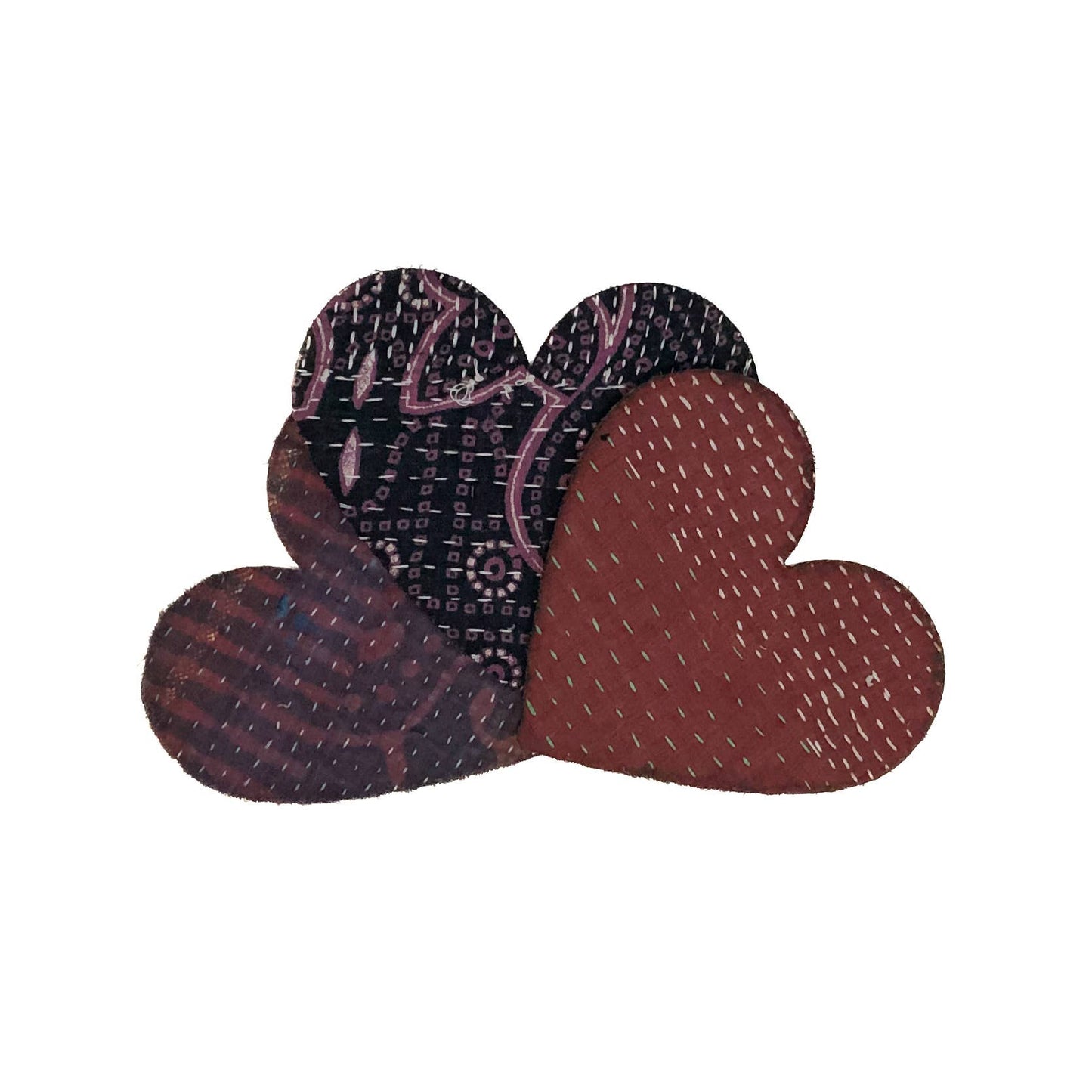 Iron-on Kantha Scrap Patches - Medium Size
