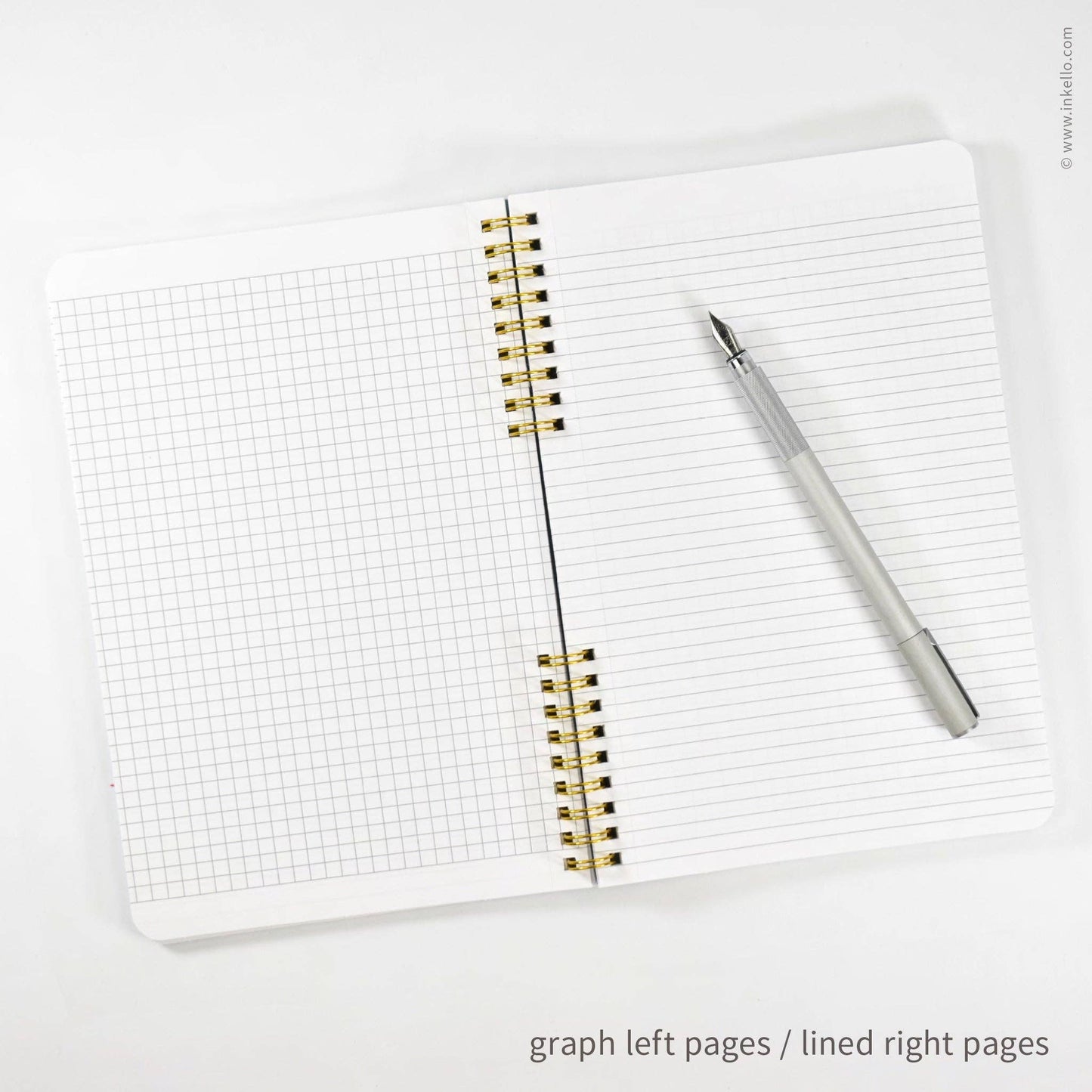 Gold Bursts Spiral Notebook with Stormy Grey Cover (#617)
