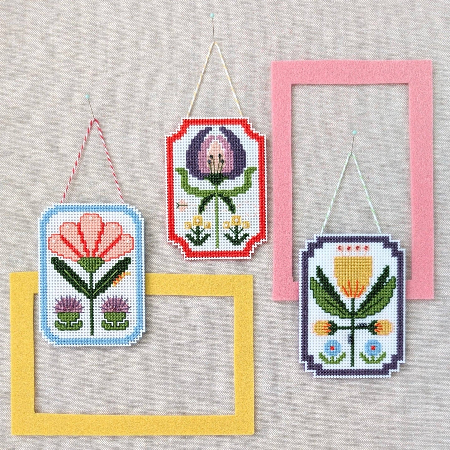 Framed Florals Carnation Cross Stitch Kit