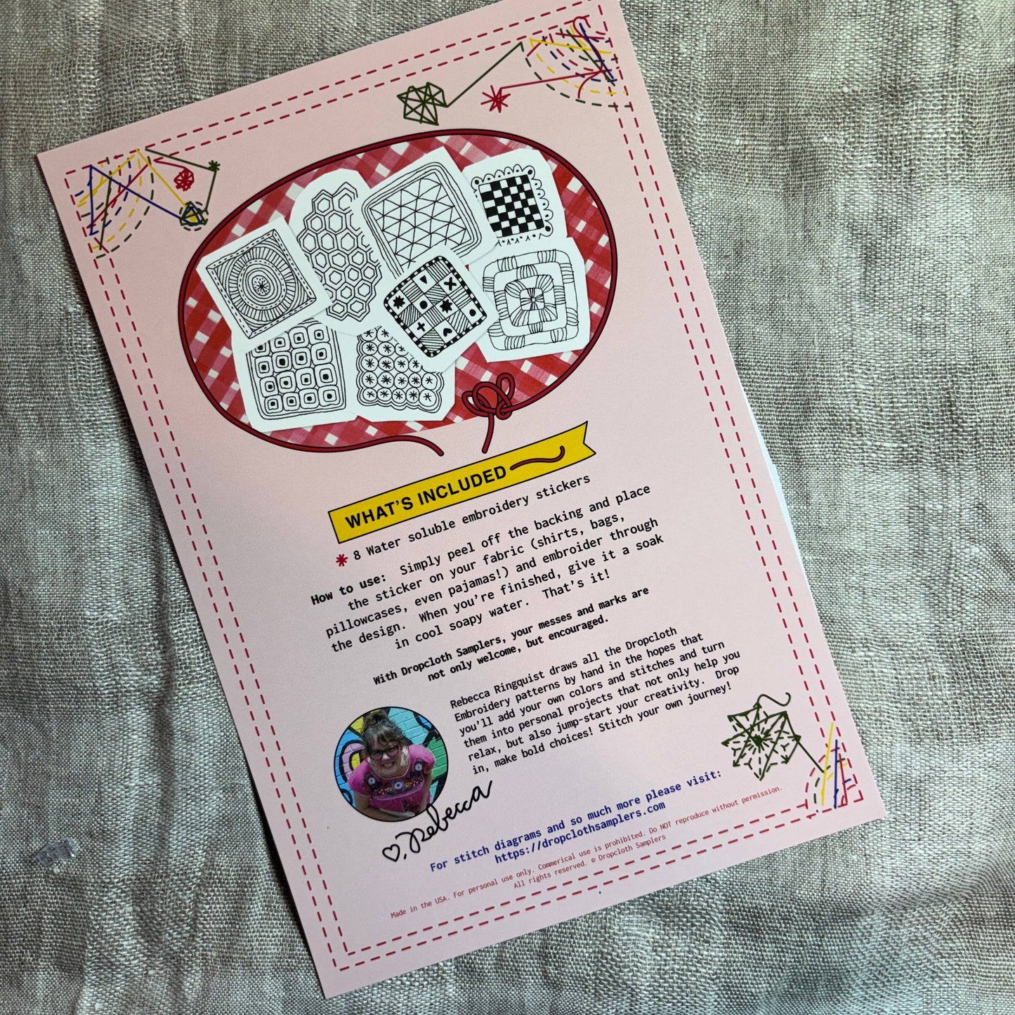Quilt Squares Stick and Stitch Set