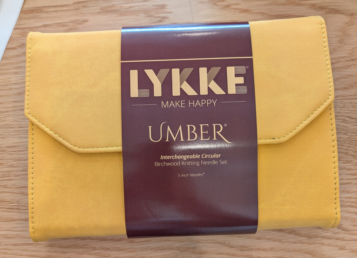 Lykke Umber 5-inch Interchangeable Circular Birchwood Needle Set