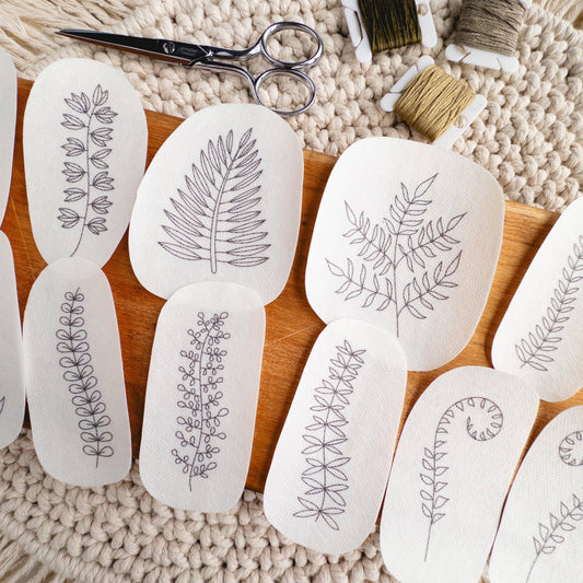 Fern Stick and Stitch Embroidery Patterns