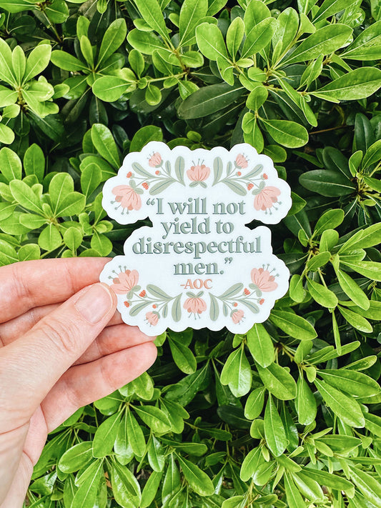Aoc Sticker, Feminist, women empowerment