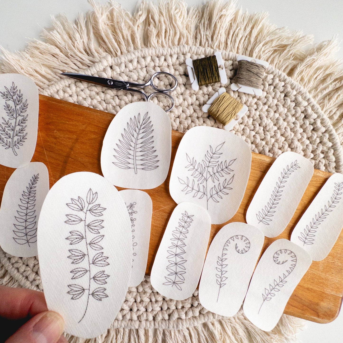 Fern Stick and Stitch Embroidery Patterns