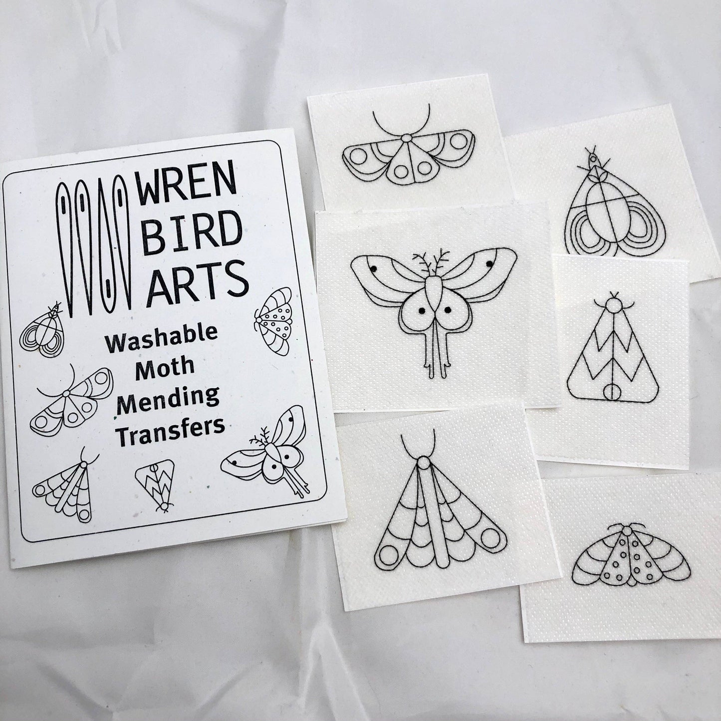 Moth Mending Embroidery Pattern Transfers