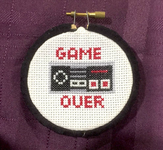 Game Over Cross Stitch Kit