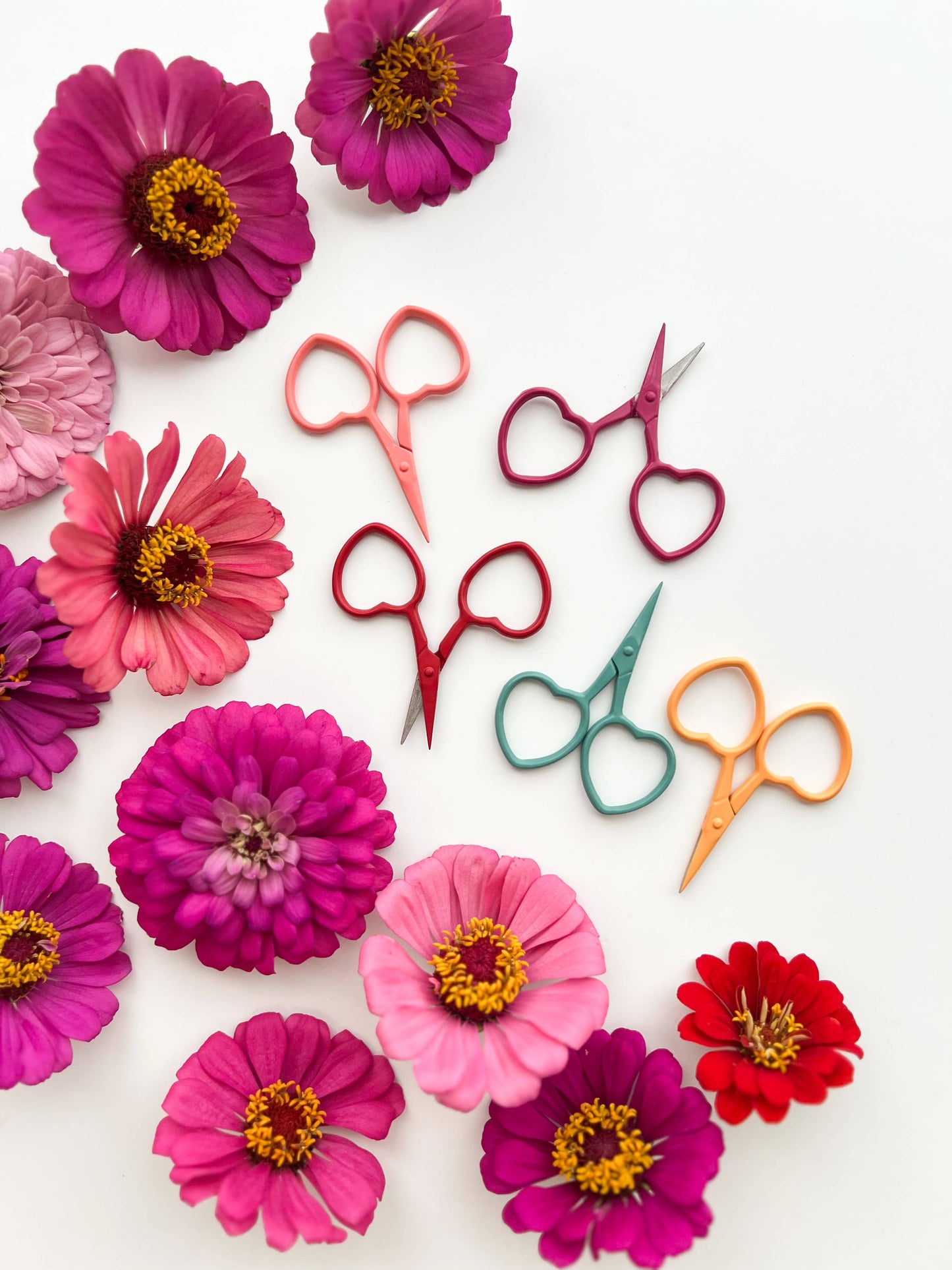 Small Heart scissors, tiny embroidery scissors, little snips