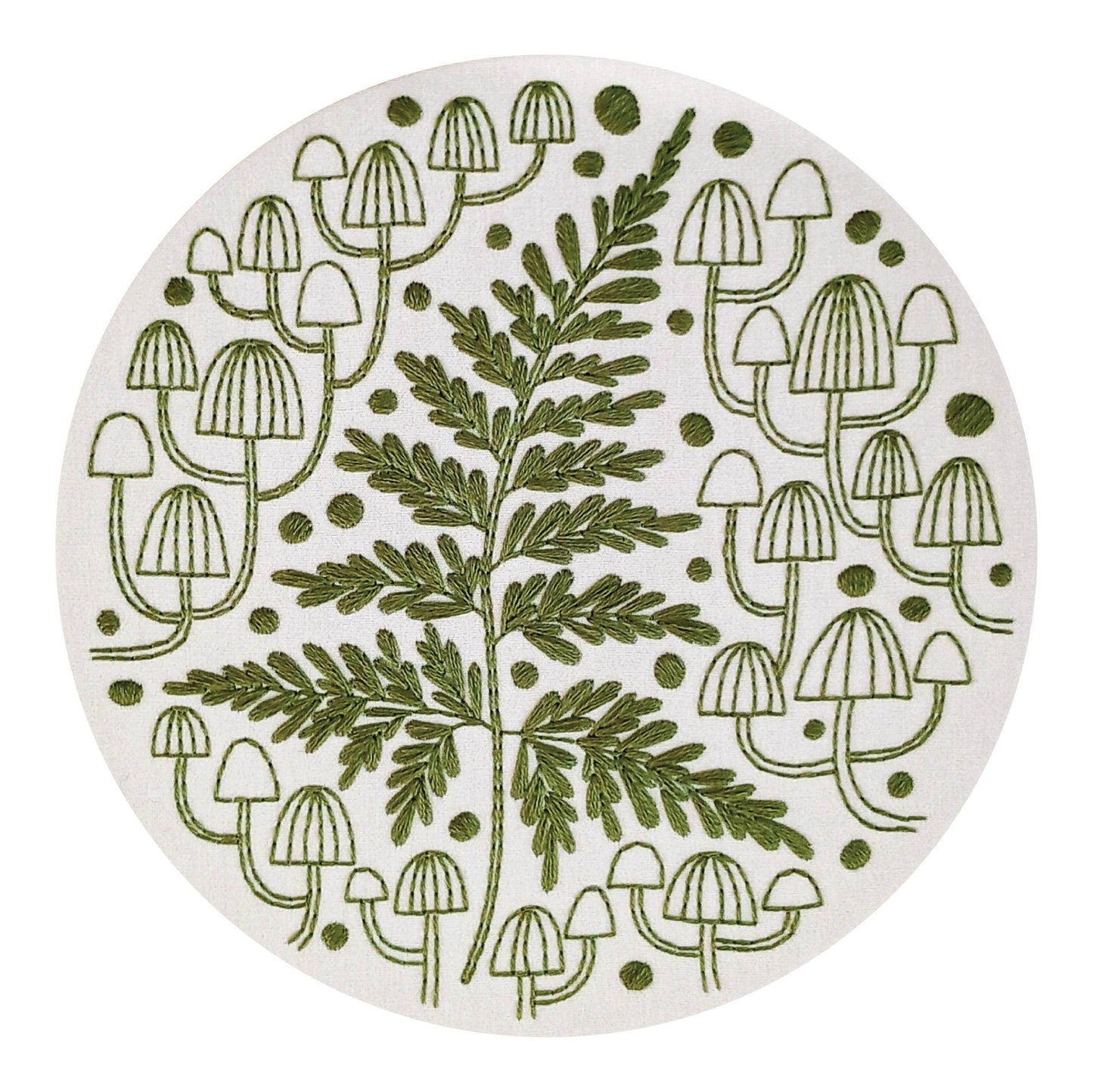 Fern + friends pre-printed fabric embroidery pattern