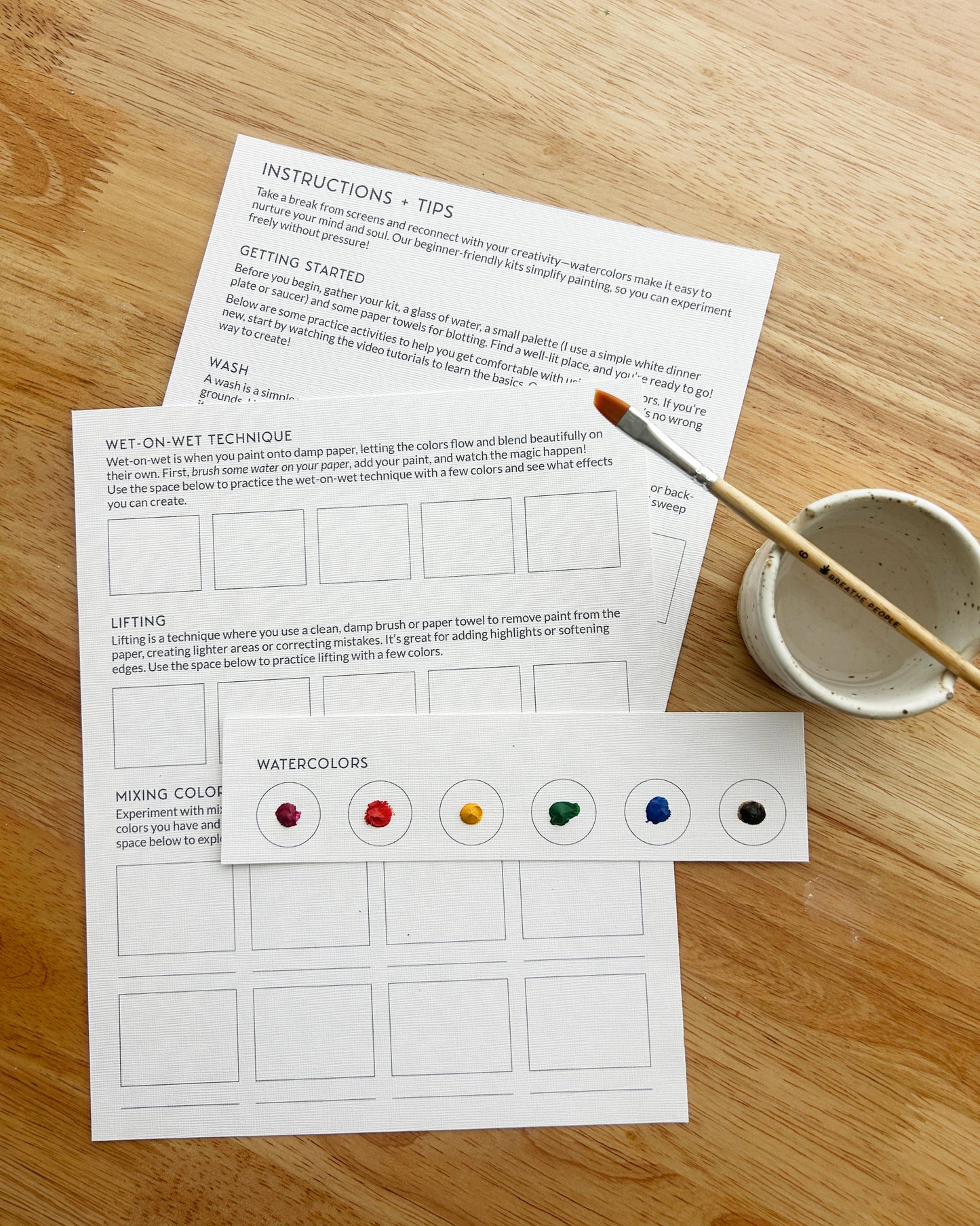 All-In-One Watercolor Kit - Ranunculus Blooms