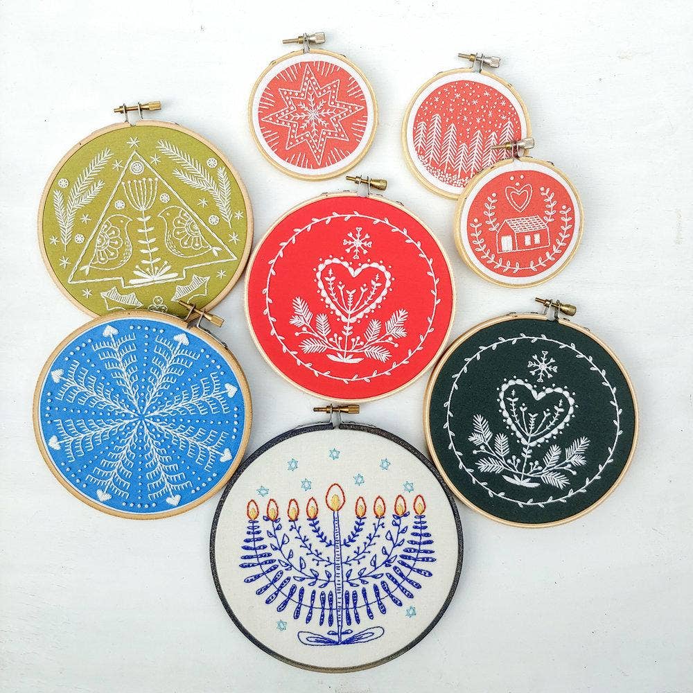 Festival of lights embroidery kit