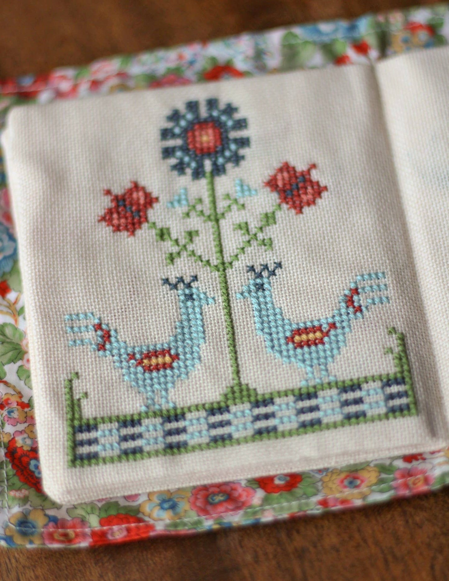 Cross stitch kit - Byzantine Beasts w/ Liberty® fabric