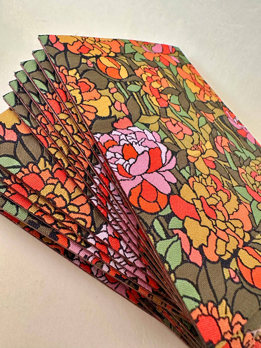 Peonies-Woven Mending Patch