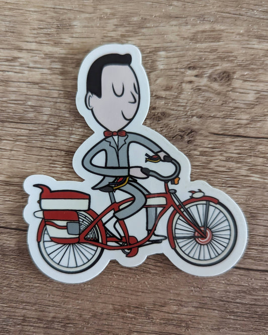My Bike - Cute Pee-Wee's Big Adventure Vinyl 80s Sticker