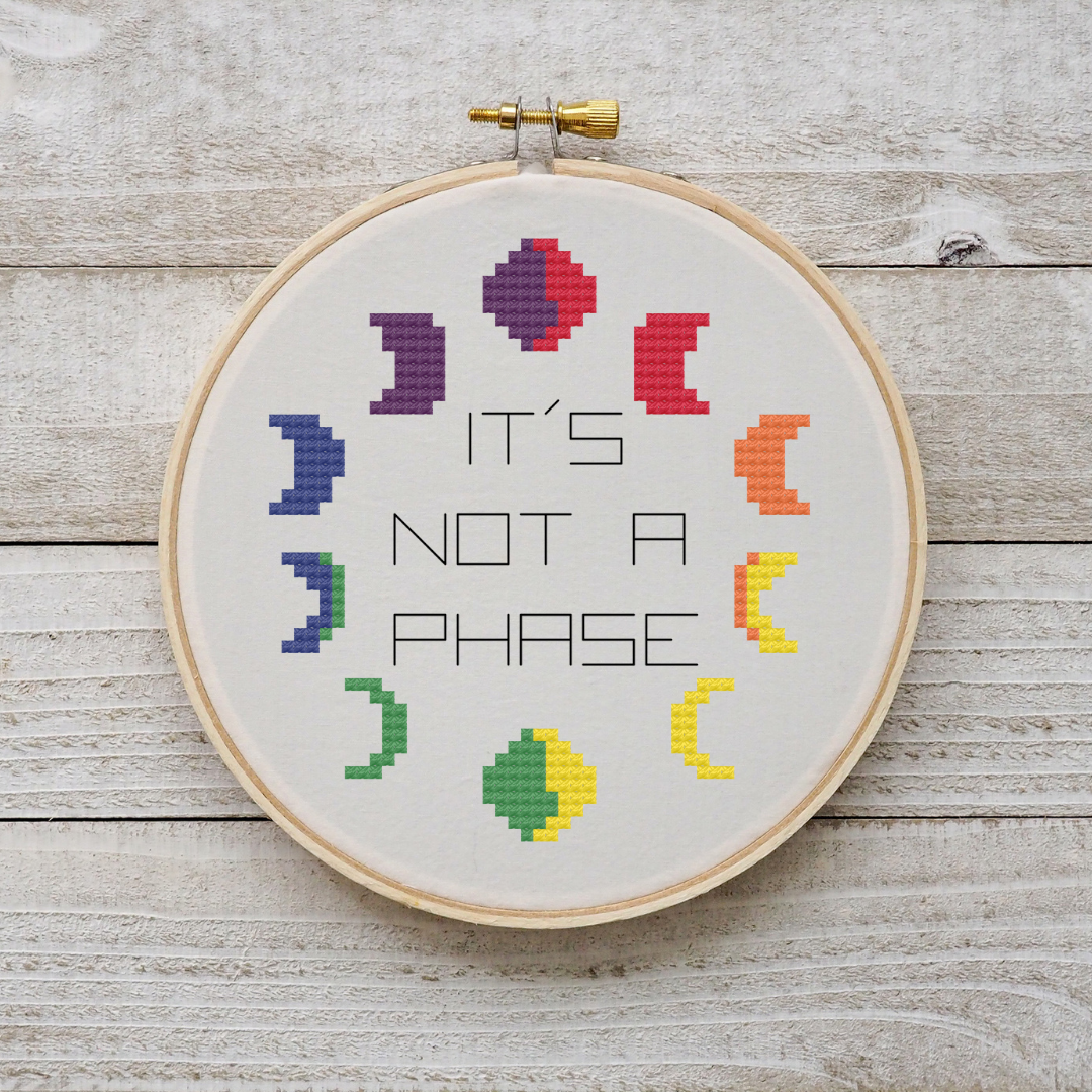 Not A Phase Cross Stitch Kit