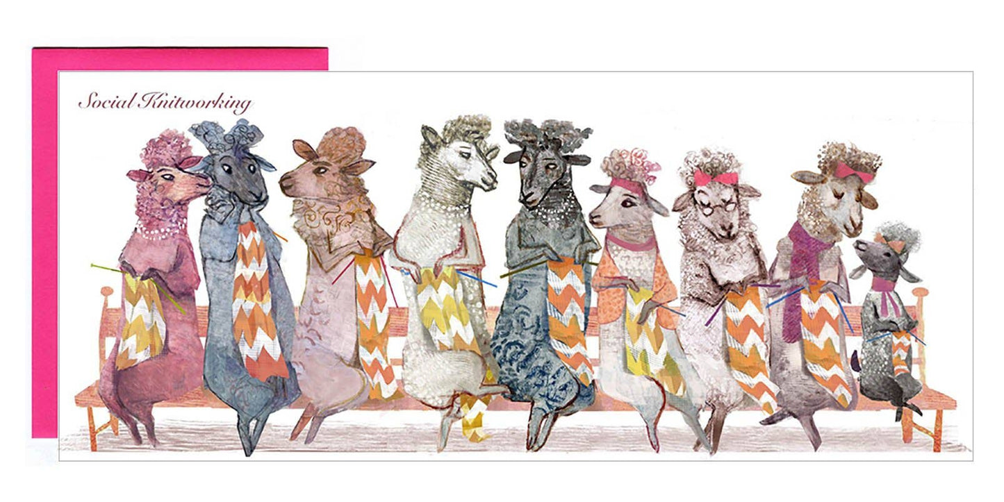 Social Knitworking Greeting Card