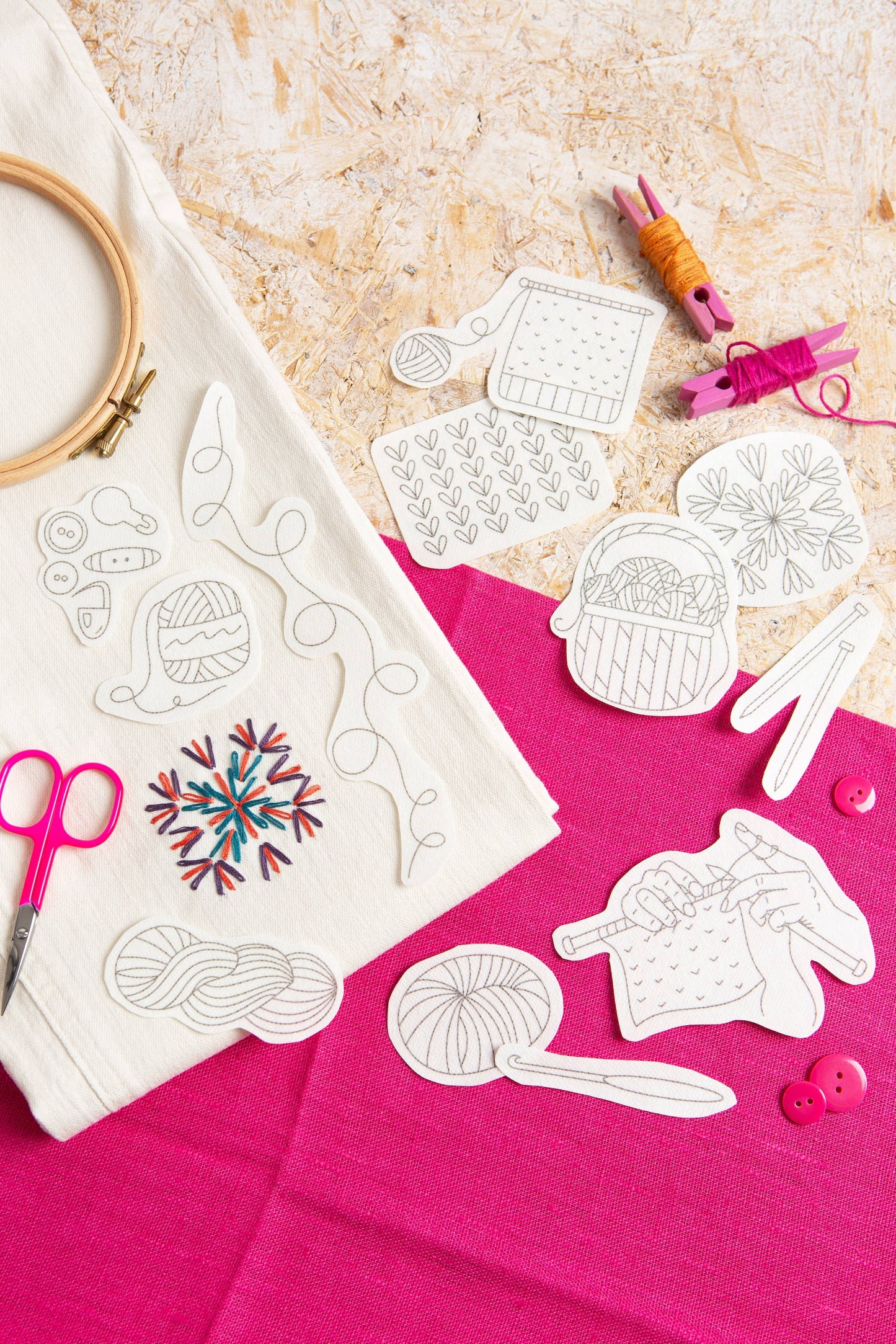Yarn Stash Stick & Stitch Embroidery Pack