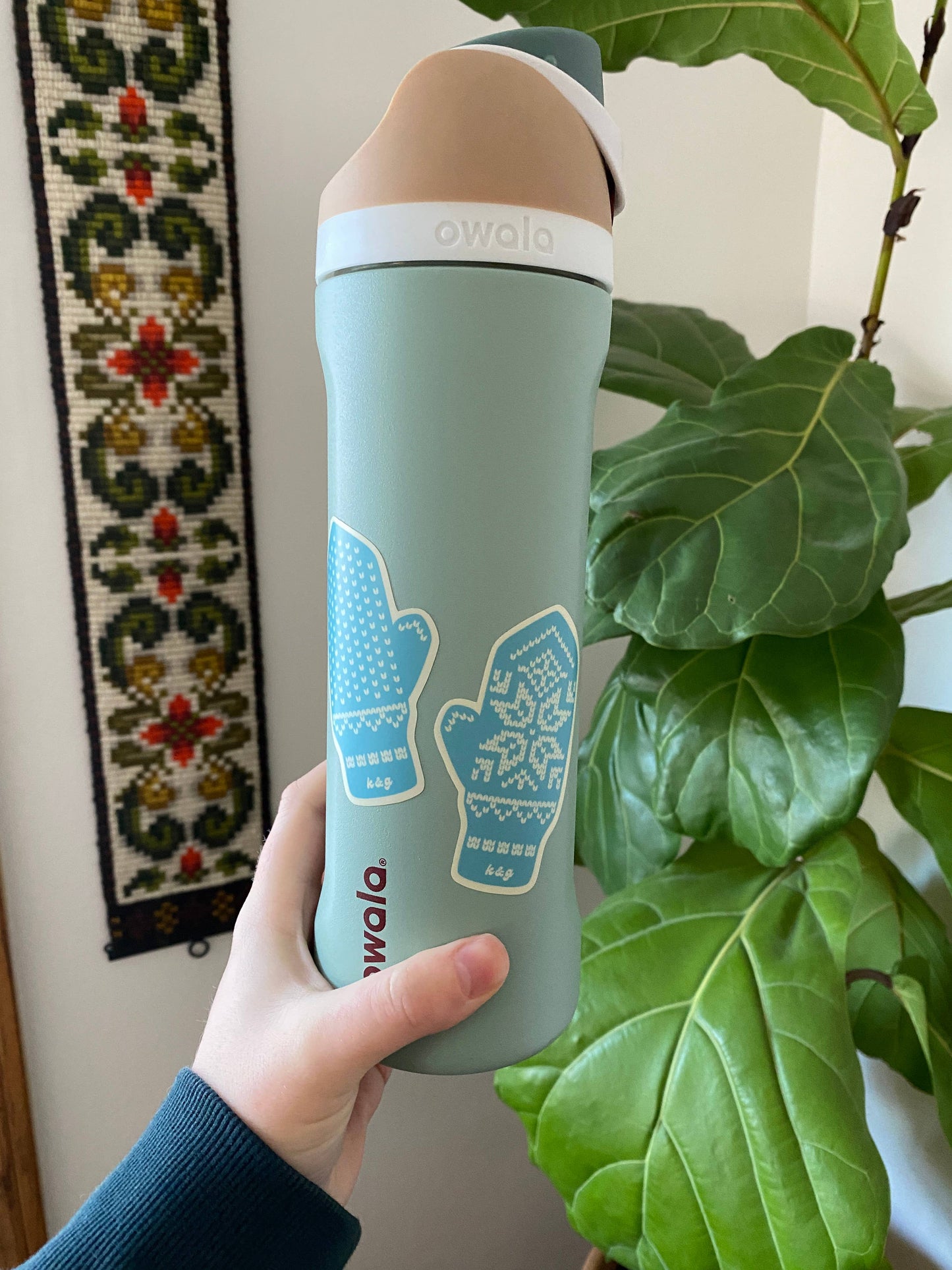 Blue Norwegian Mitten Sticker