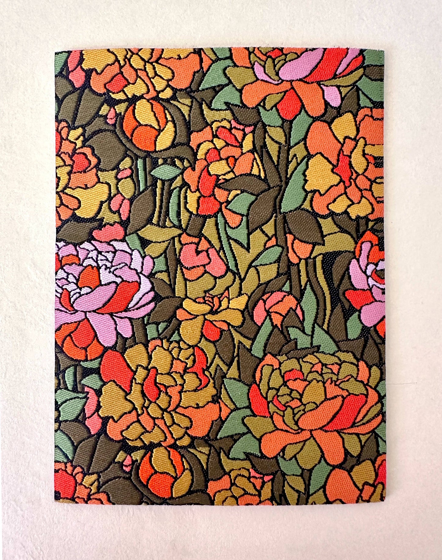 Peonies-Woven Mending Patch